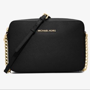 Michael Kors Jet Set Large Leather Crossbody Bag